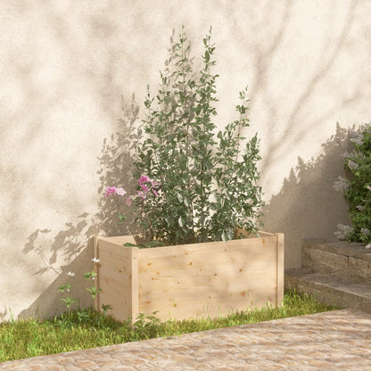 vidaXL Pflanzkübel 2 Stk. 100x50x50 cm Massivholz Kiefer