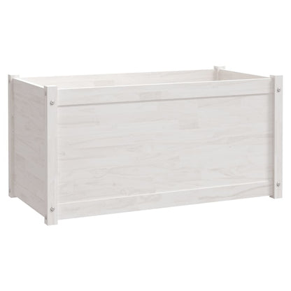 vidaXL Pflanzkübel Weiß 100x50x50 cm Massivholz Kiefer