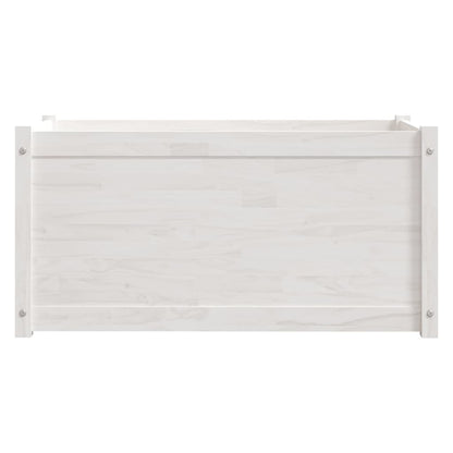 vidaXL Pflanzkübel Weiß 100x50x50 cm Massivholz Kiefer