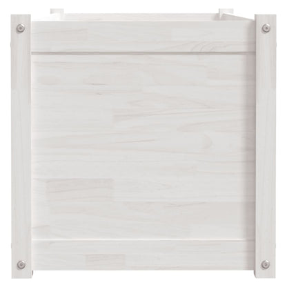vidaXL Pflanzkübel Weiß 100x50x50 cm Massivholz Kiefer