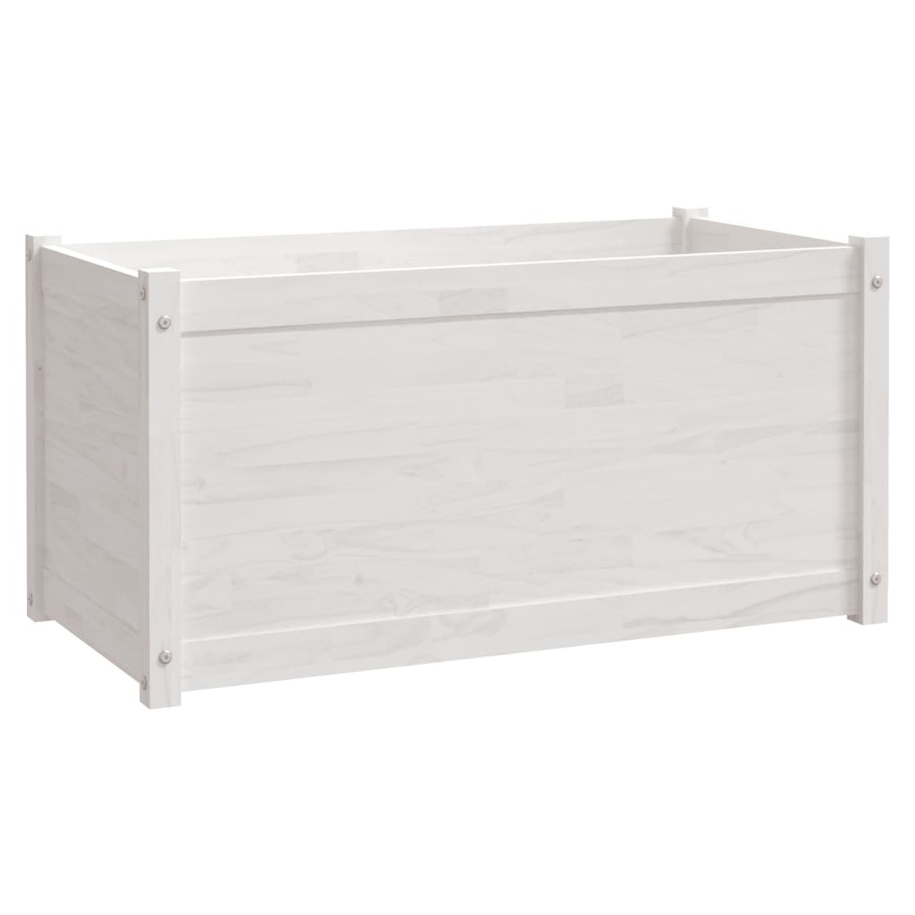 vidaXL Jardinières 2 pcs Blanc 100x50x50 cm Bois de pin massif