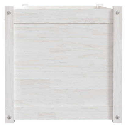 vidaXL Jardinières 2 pcs Blanc 100x50x50 cm Bois de pin massif