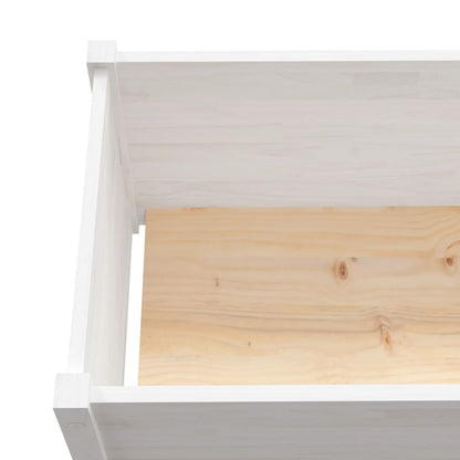 vidaXL Jardinières 2 pcs Blanc 100x50x50 cm Bois de pin massif