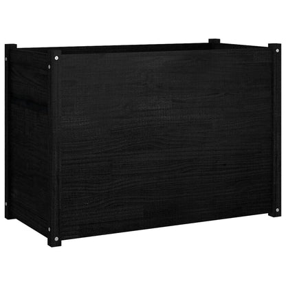 vidaXL Pflanzkübel Schwarz 100x50x70 cm Massivholz Kiefer