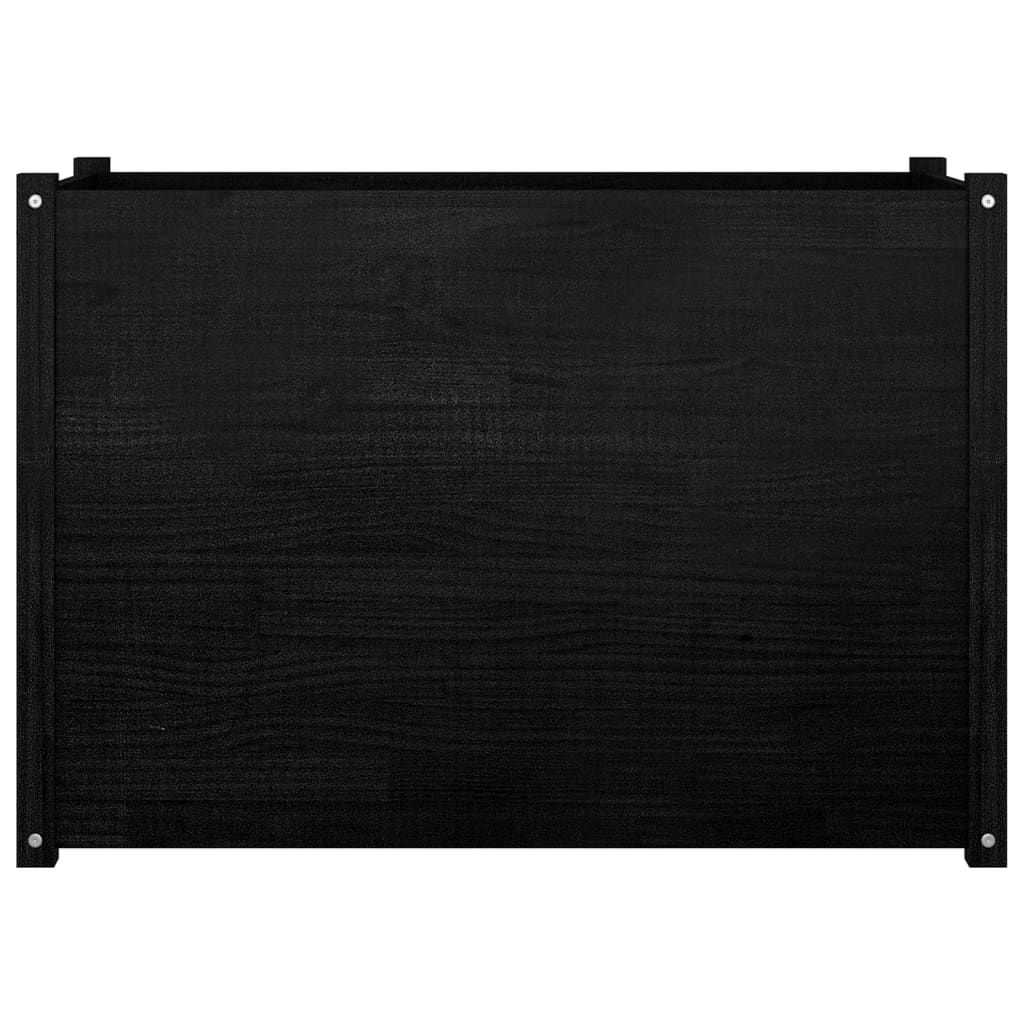 vidaXL Pflanzkübel Schwarz 100x50x70 cm Massivholz Kiefer