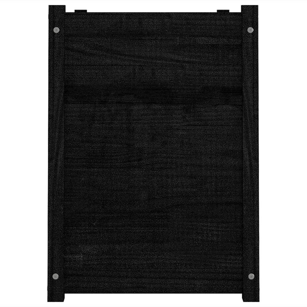 vidaXL Pflanzkübel Schwarz 100x50x70 cm Massivholz Kiefer