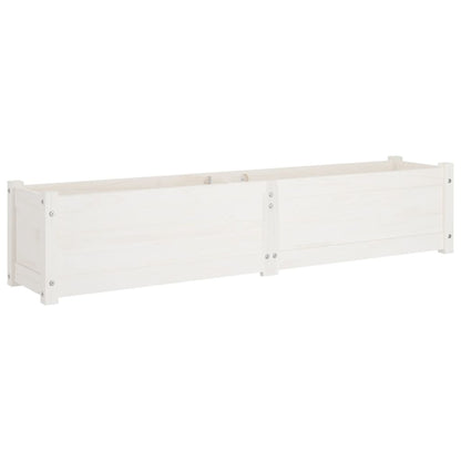 vidaXL Garten-Hochbeete 2 Stk. Weiß 150x31x31 cm Massivholz Kiefer