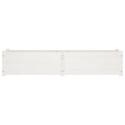 vidaXL Garten-Hochbeete 2 Stk. Weiß 150x31x31 cm Massivholz Kiefer
