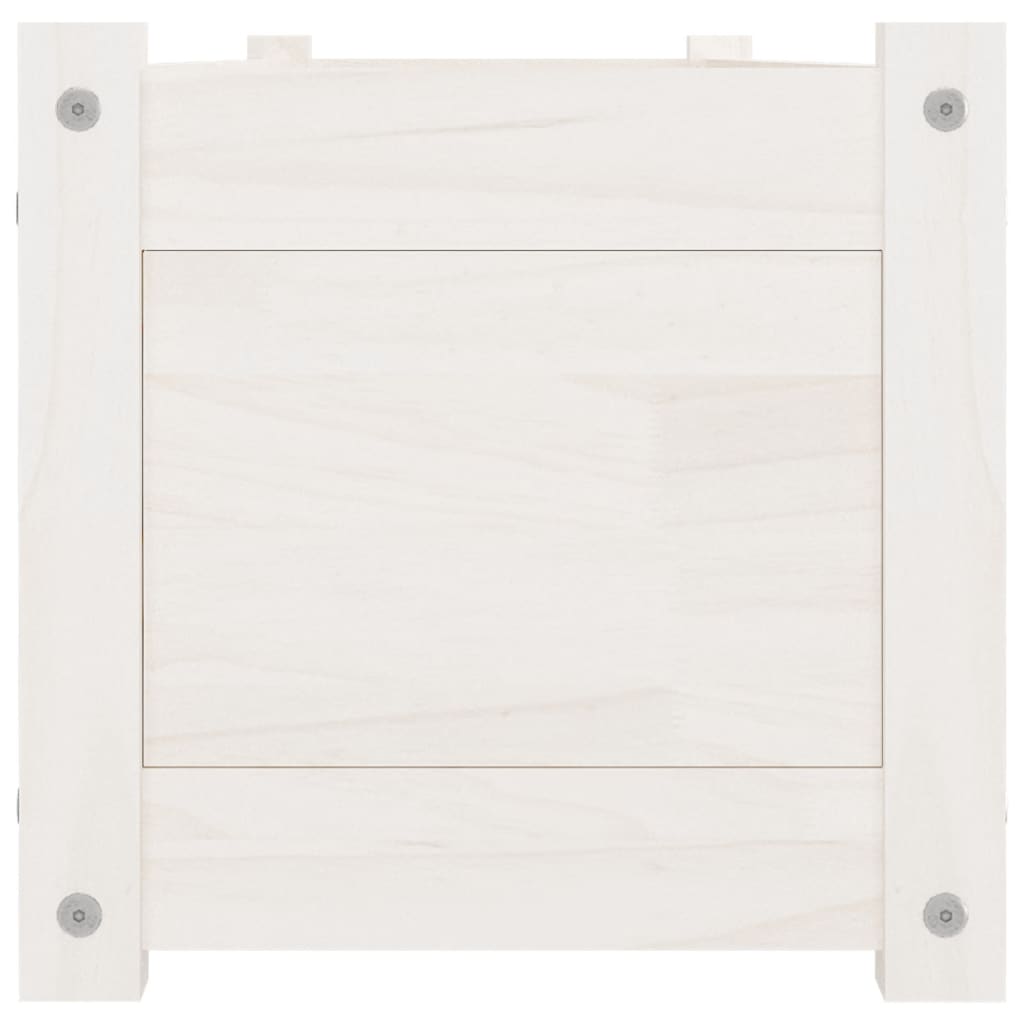 vidaXL Garten-Hochbeete 2 Stk. Weiß 150x31x31 cm Massivholz Kiefer