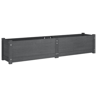 vidaXL Garten-Hochbeet Grau 150x31x31 cm Massivholz Kiefer