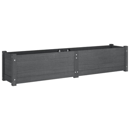 vidaXL Garten-Hochbeet Grau 150x31x31 cm Massivholz Kiefer