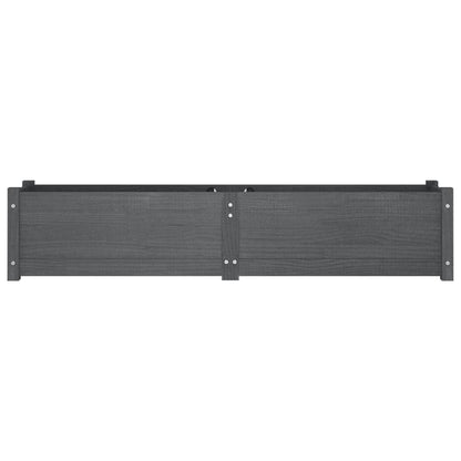 vidaXL Garten-Hochbeet Grau 150x31x31 cm Massivholz Kiefer
