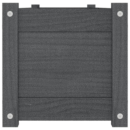vidaXL Garten-Hochbeet Grau 150x31x31 cm Massivholz Kiefer