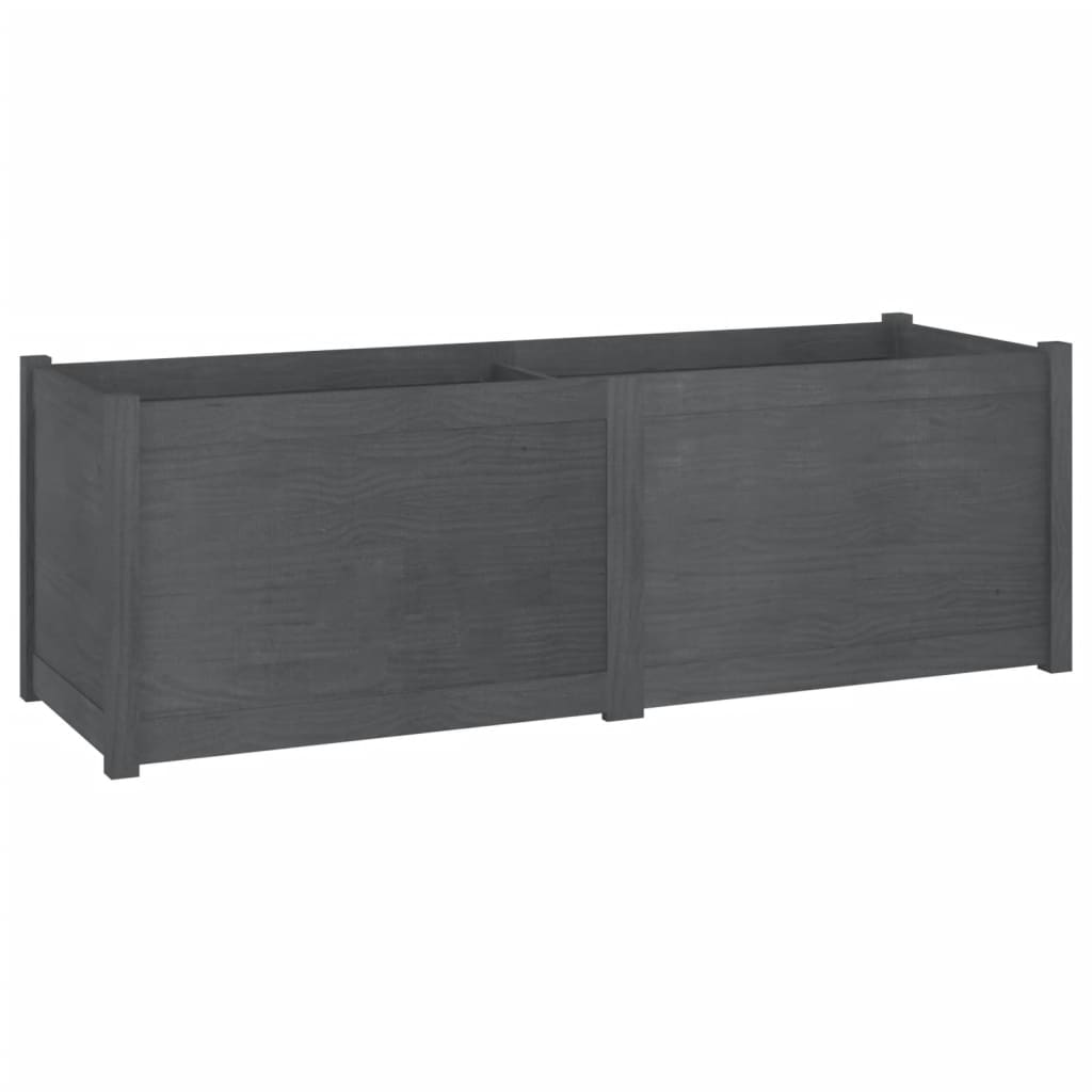 vidaXL Pflanzkübel Grau 150x50x50 cm Massivholz Kiefer