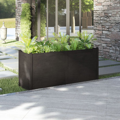 vidaXL Jardinière noire 150x50x70 cm Bois de pin massif
