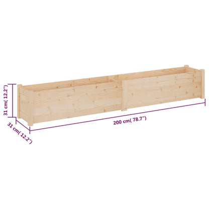 vidaXL Pflanzkübel 2 Stk. 200x31x31 cm Massivholz Kiefer