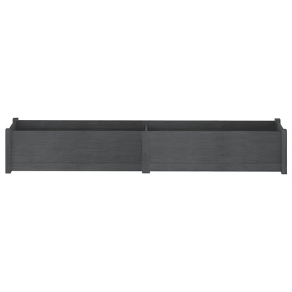 vidaXL Pflanzkübel 2 Stk. Grau 200x31x31 cm Massivholz Kiefer