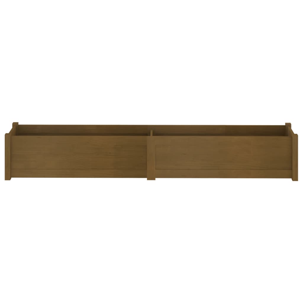 vidaXL Pflanzkübel Honigbraun 200x31x31 cm Massivholz Kiefer