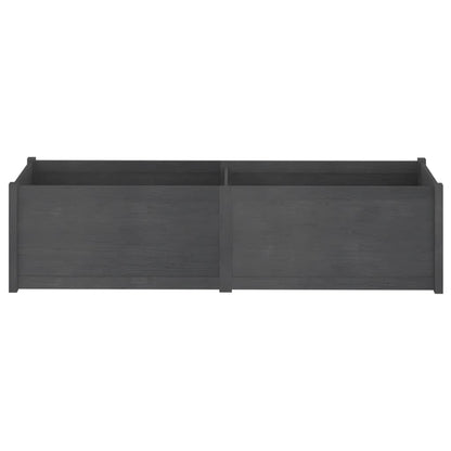 vidaXL Pflanzkübel Grau 200x50x50 cm Massivholz Kiefer