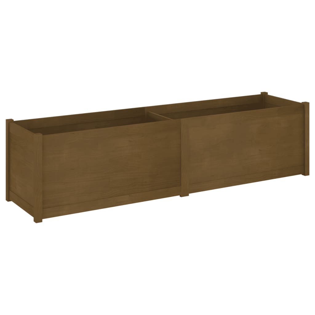 vidaXL Pflanzkübel Honigbraun 200x50x50 cm Massivholz Kiefer