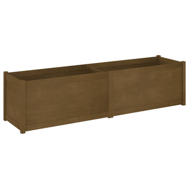 vidaXL Pflanzkübel Honigbraun 200x50x50 cm Massivholz Kiefer