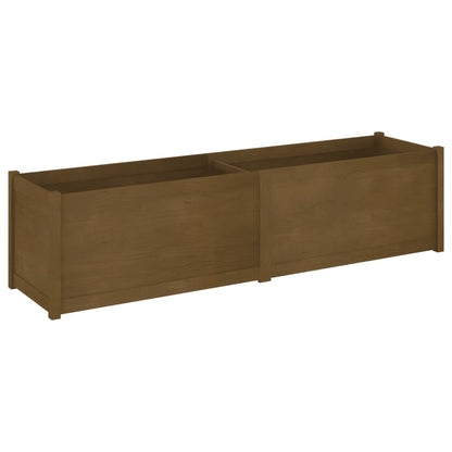 vidaXL Pflanzkübel Honigbraun 200x50x50 cm Massivholz Kiefer