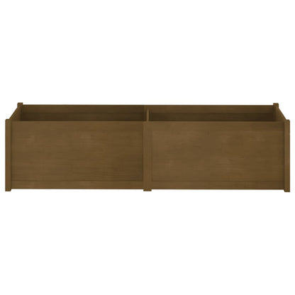 vidaXL Pflanzkübel Honigbraun 200x50x50 cm Massivholz Kiefer