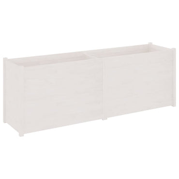 vidaXL Pflanzkübel Weiß 200x50x70 cm Massivholz Kiefer
