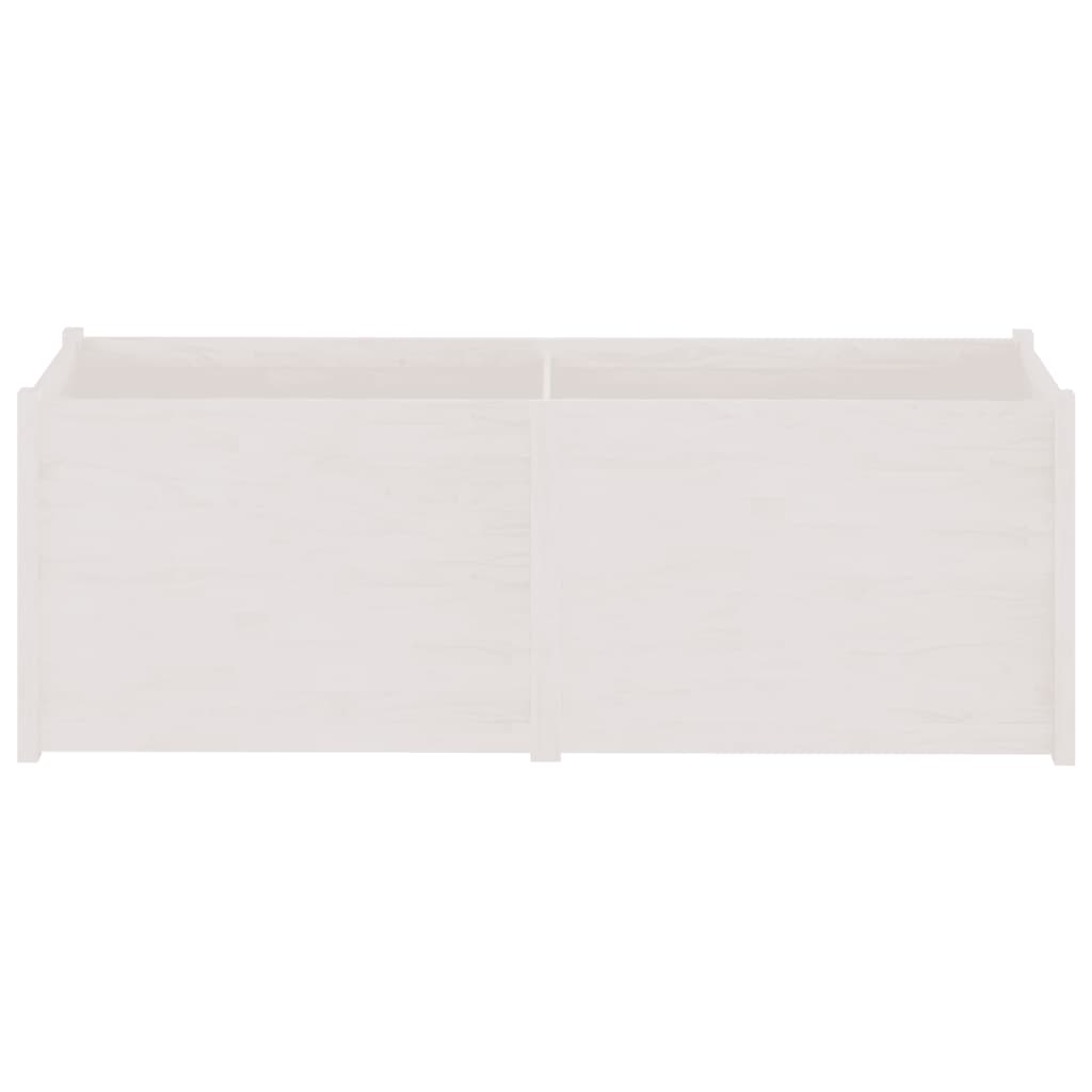 vidaXL Pflanzkübel Weiß 200x50x70 cm Massivholz Kiefer