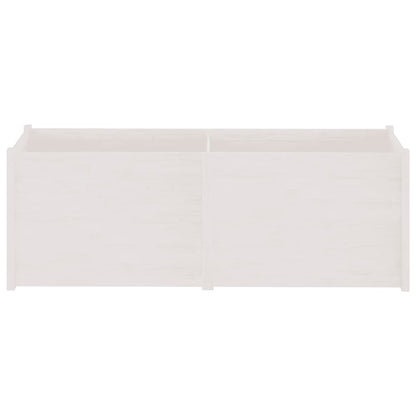 vidaXL Pflanzkübel Weiß 200x50x70 cm Massivholz Kiefer