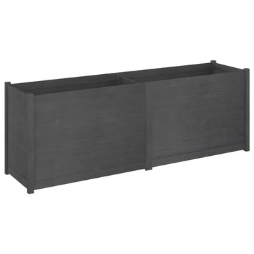 vidaXL Pflanzkübel Grau 200x50x70 cm Massivholz Kiefer