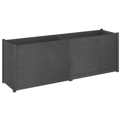 vidaXL Pflanzkübel Grau 200x50x70 cm Massivholz Kiefer