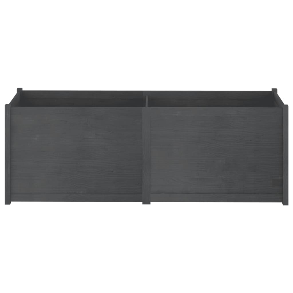vidaXL Pflanzkübel Grau 200x50x70 cm Massivholz Kiefer