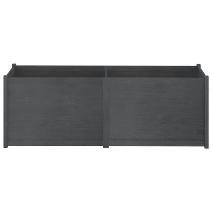 vidaXL Pflanzkübel Grau 200x50x70 cm Massivholz Kiefer