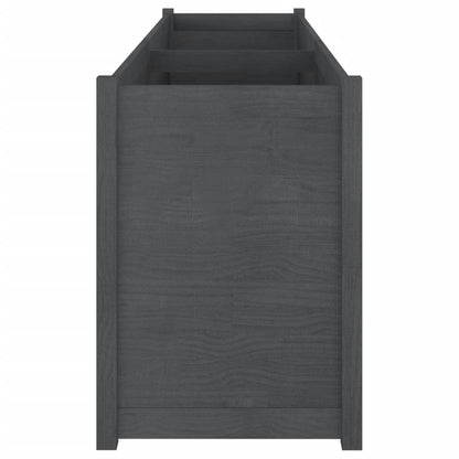 vidaXL Pflanzkübel Grau 200x50x70 cm Massivholz Kiefer