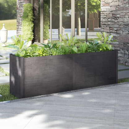 vidaXL Pflanzkübel Grau 200x50x70 cm Massivholz Kiefer