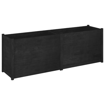 vidaXL Pflanzkübel Schwarz 200x50x70 cm Massivholz Kiefer