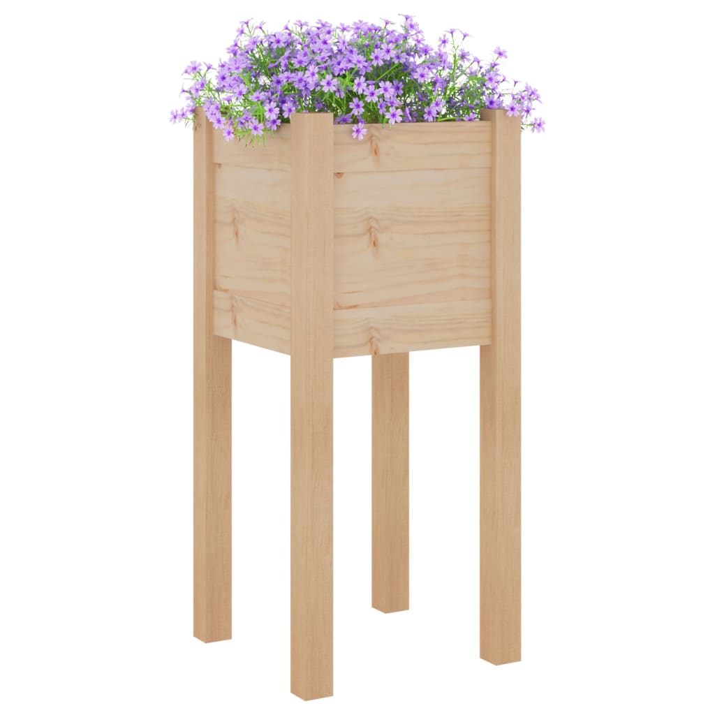 vidaXL Jardinière 31x31x70 cm Bois de pin massif