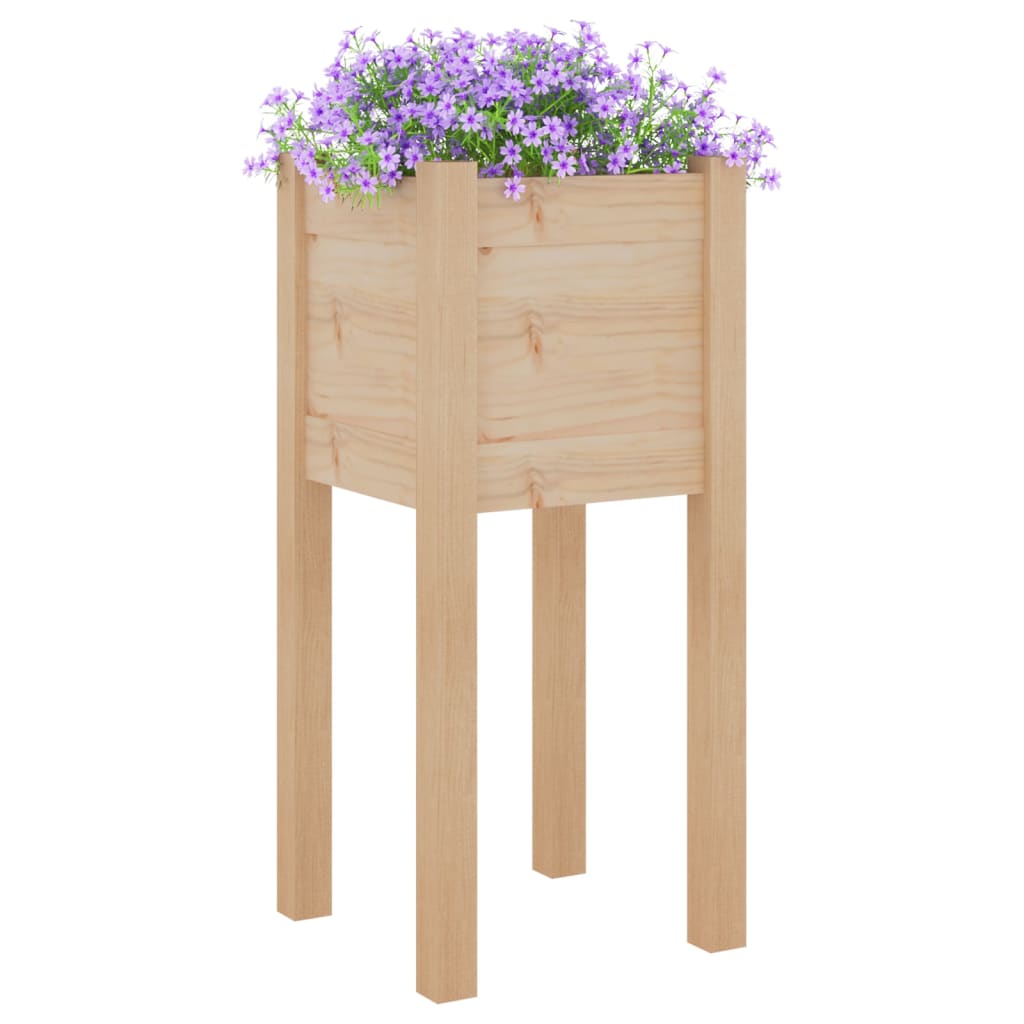 vidaXL Jardinières 2 pcs 31x31x70 cm Bois de pin massif