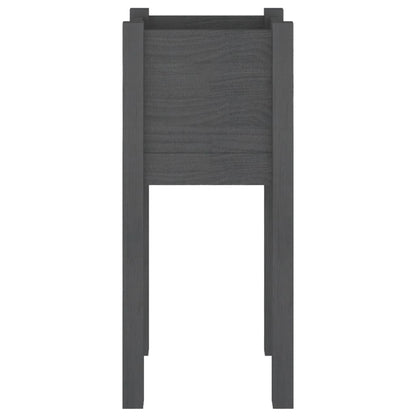 vidaXL Pflanzkübel Grau 31x31x70 cm Massivholz Kiefer