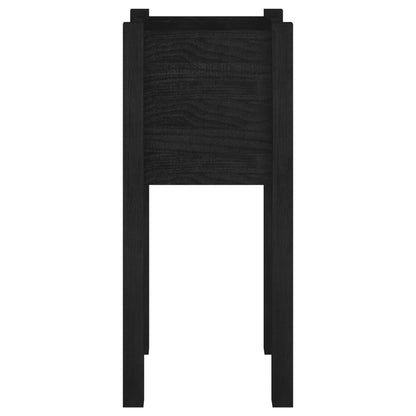 vidaXL Pflanzkübel Schwarz 31x31x70 cm Massivholz Kiefer