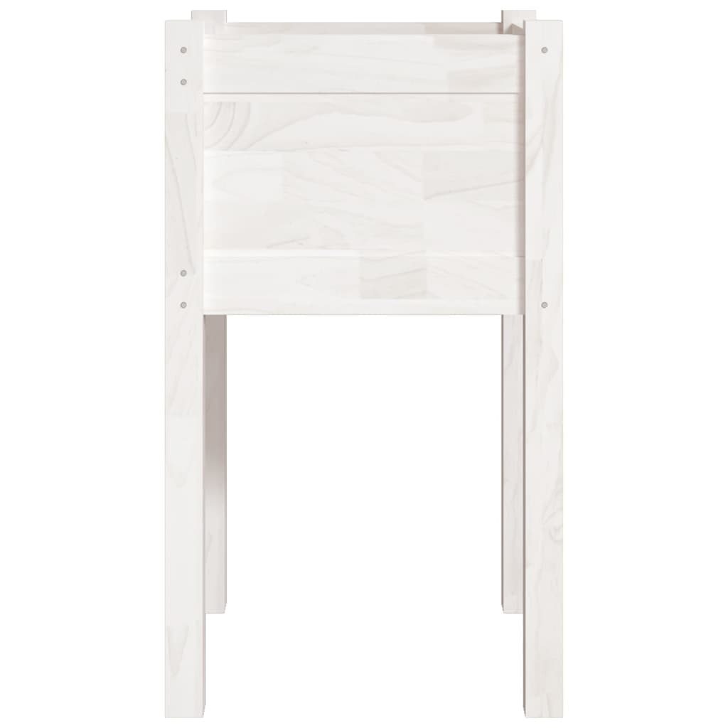 vidaXL Pflanzkübel 2 Stk. Weiß 40x40x70 cm Massivholz Kiefer