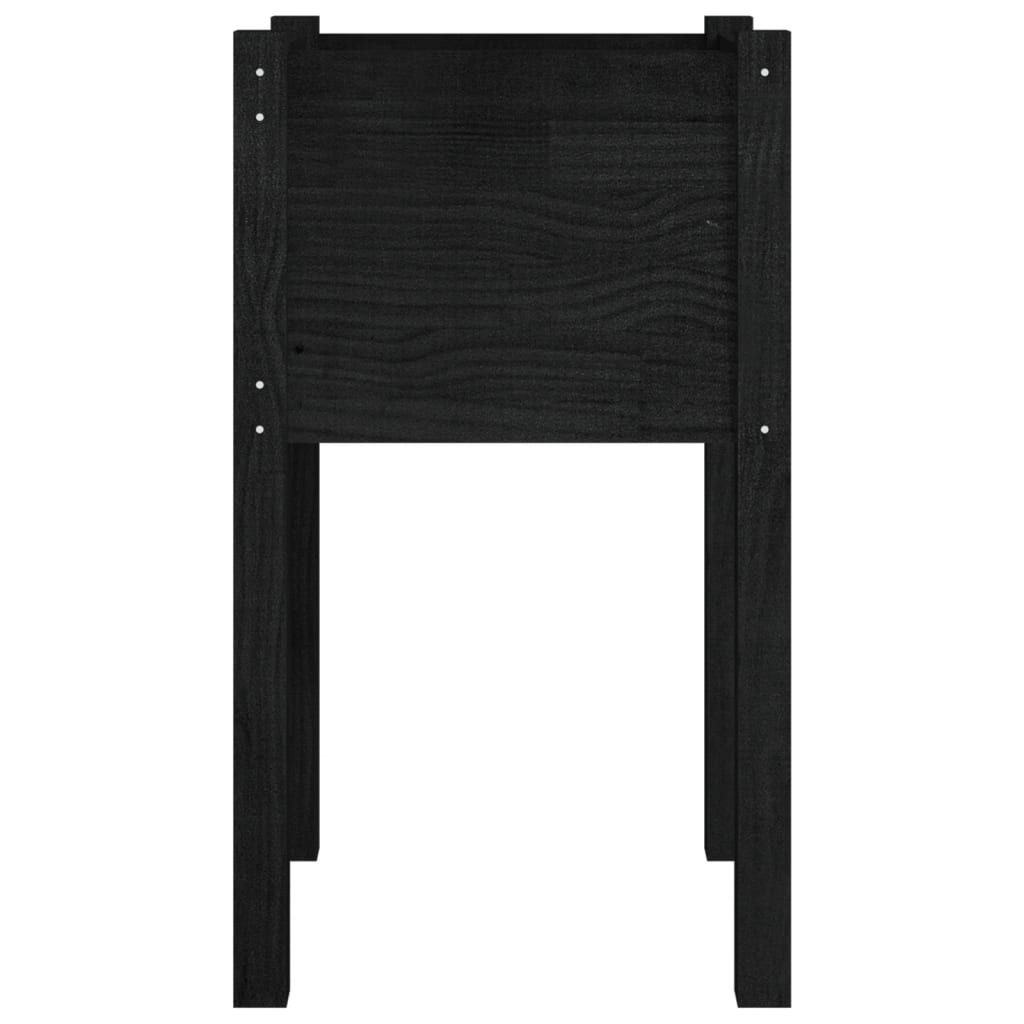vidaXL Pflanzkübel Schwarz 40x40x70 cm Massivholz Kiefer