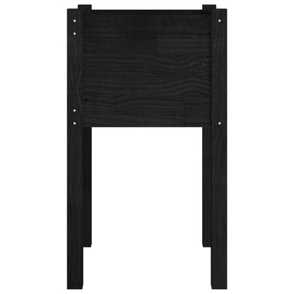 vidaXL Pflanzkübel Schwarz 40x40x70 cm Massivholz Kiefer