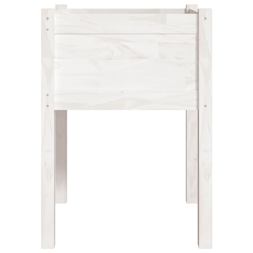 vidaXL Jardinière Blanc 50x50x70 cm Bois de pin massif