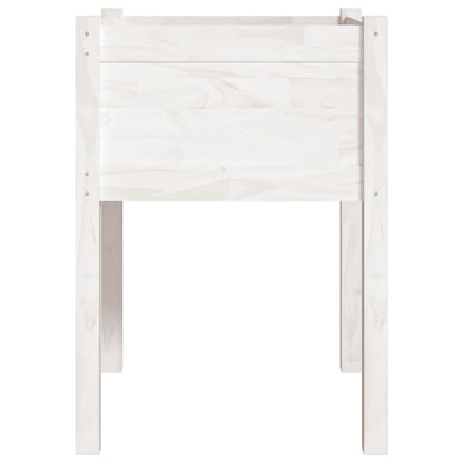 vidaXL Jardinière Blanc 50x50x70 cm Bois de pin massif