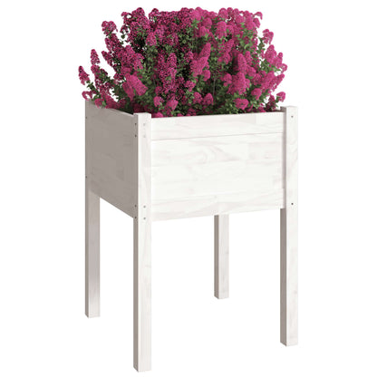vidaXL Jardinières 2 pcs Blanc 50x50x70 cm Bois de pin massif