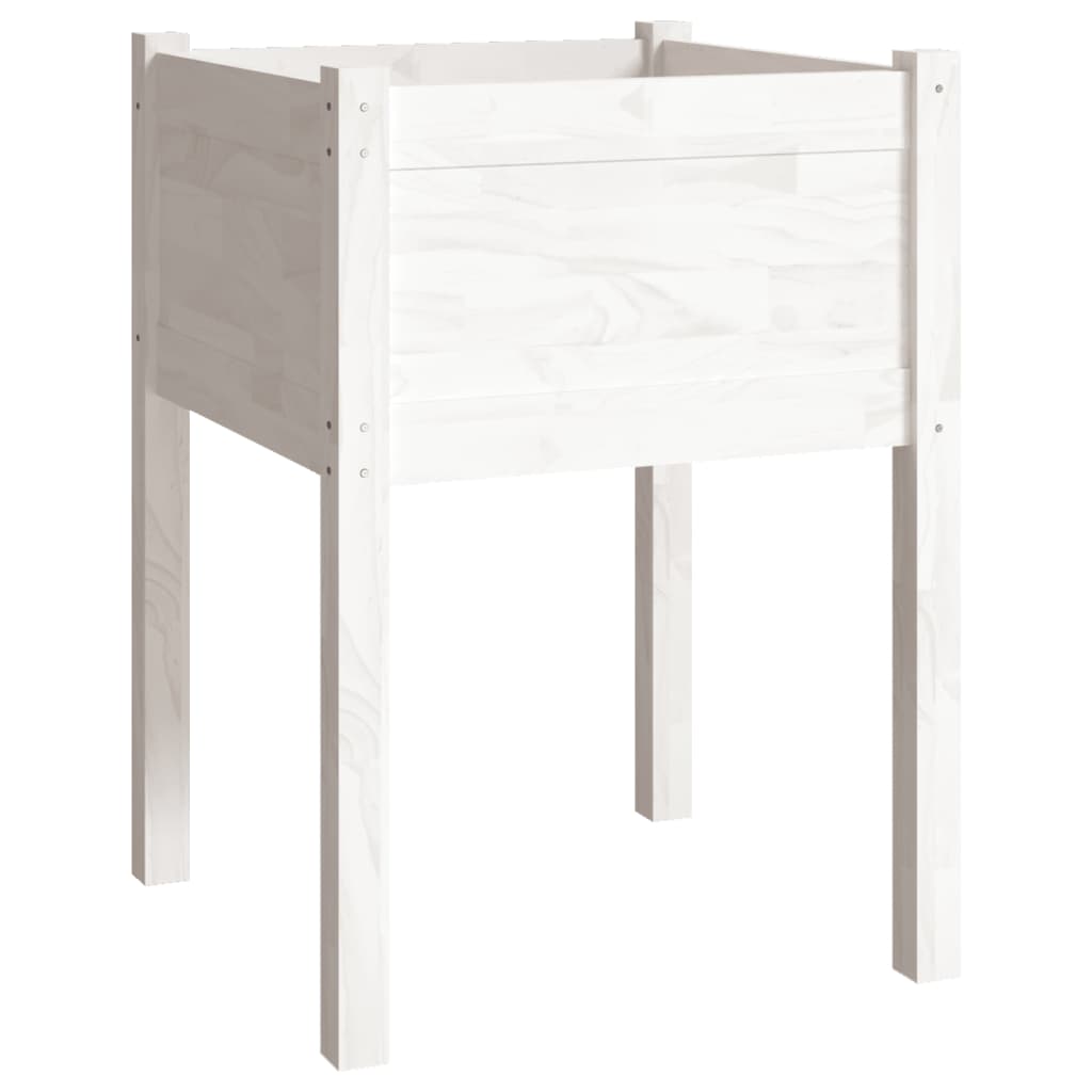 vidaXL Jardinières 2 pcs Blanc 50x50x70 cm Bois de pin massif