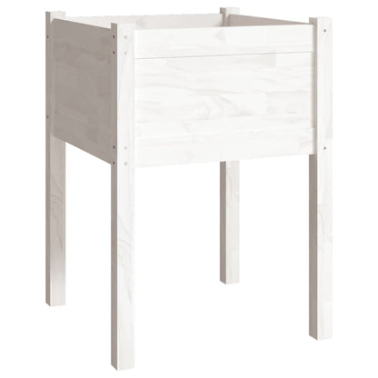 vidaXL Jardinières 2 pcs Blanc 50x50x70 cm Bois de pin massif