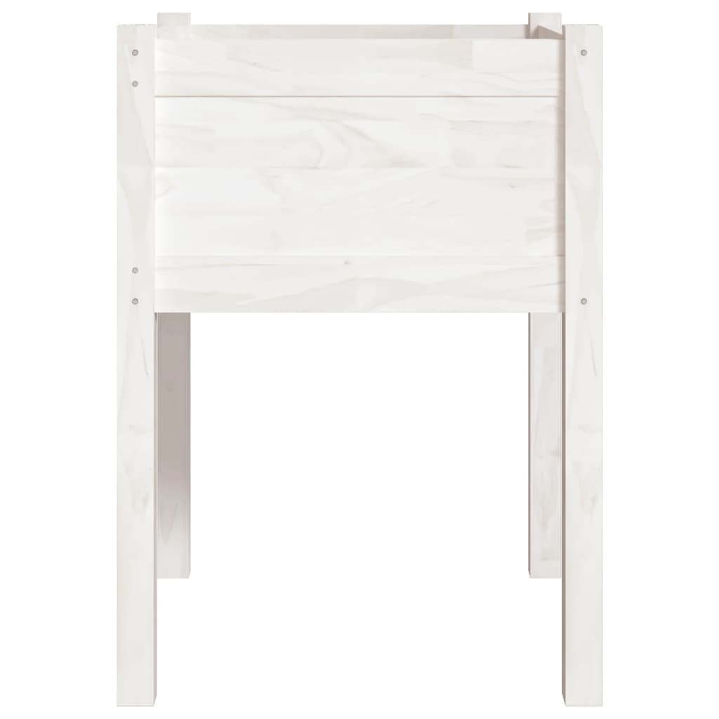 vidaXL Jardinières 2 pcs Blanc 50x50x70 cm Bois de pin massif